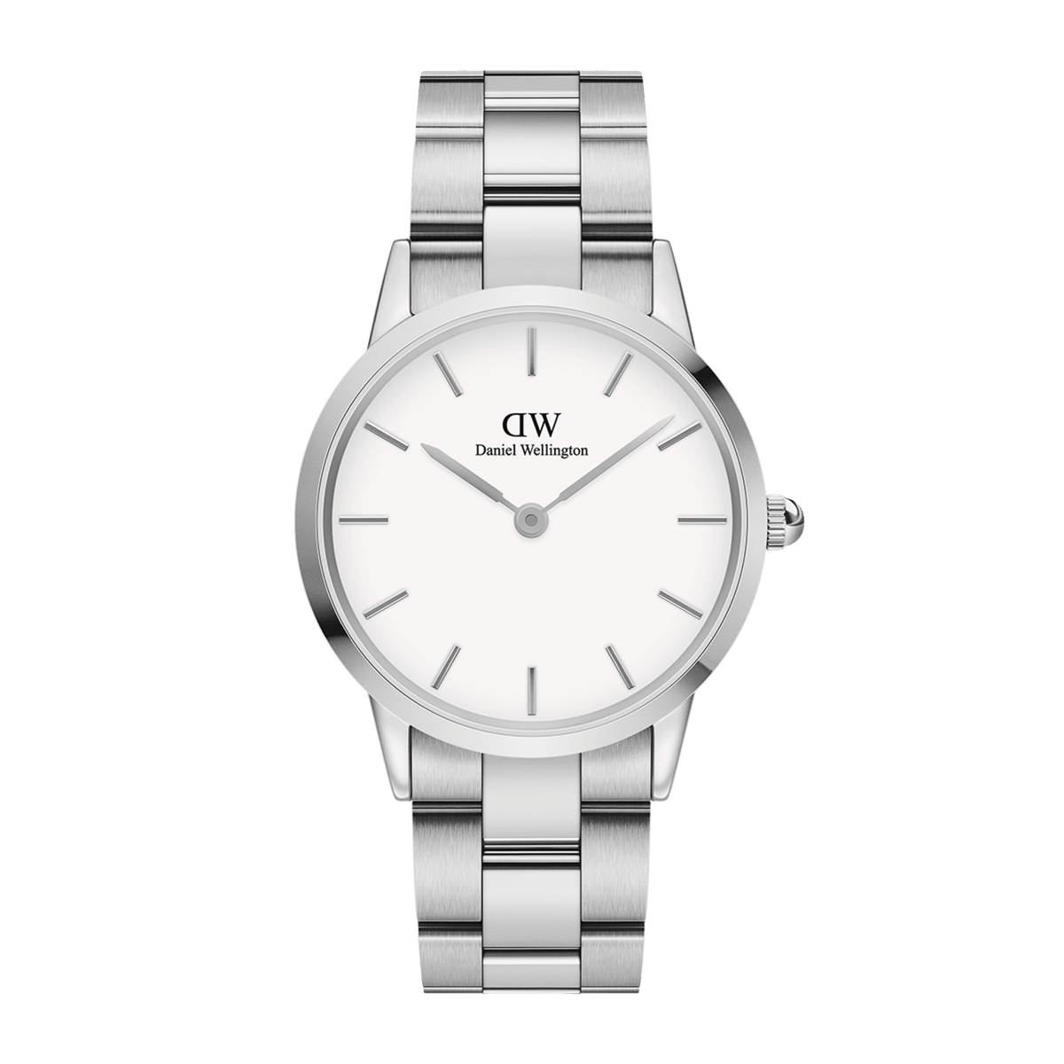 Iconic Link - Silver watch with White dial 36mm | DW – Daniel