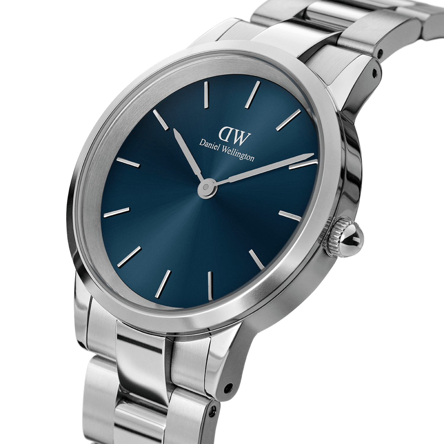Iconic Link Arctic - Silver watch with blue dial 32mm | DW