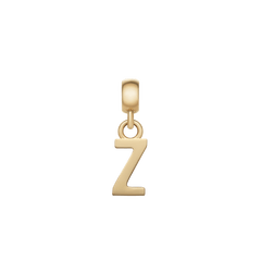 Daniel WellingtonのLetter Charm Goldは、アルファベットの「Z」をモチーフにしたデザインです。斜めのラインが上下の水平線をつなぐ端正なフォルムで、ポリッシュゴールドの滑らかな表面が光を受けて上品に輝きます。
