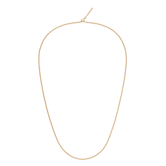 ダニエルウェリントンのCharms Snake Necklace Gの全体像です。滑らかなゴールドのスネークチェーンとスライド式留め具が特徴で、白背景の商品写真でご確認いただけます。